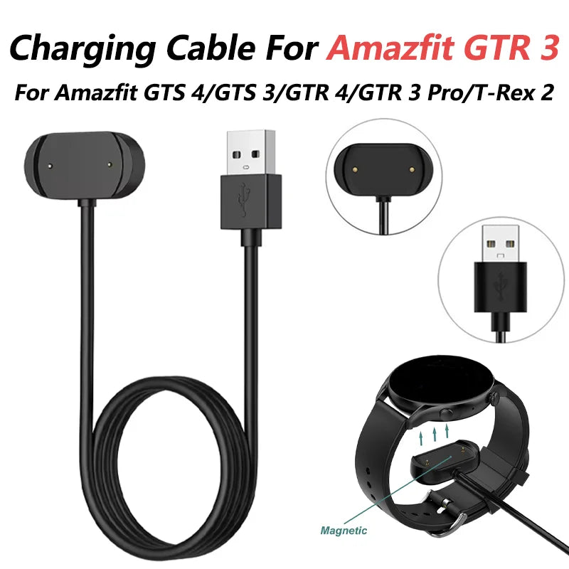 Magnetic USB Charger Cable for Amazfit GTR 3 & GTS 3 Pro Smartwatch Charger Cable Oasis Select