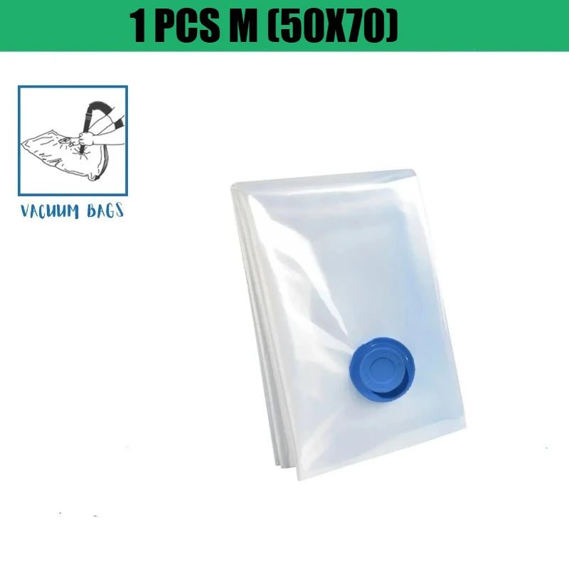 1pcs Vacuum Storage Bag for Clothing, Comforters, Blankets, Bedding Home Packing Organizers Not Include Pump Oasis Select 1Pcs-50x70-Only Bag Show In Picture