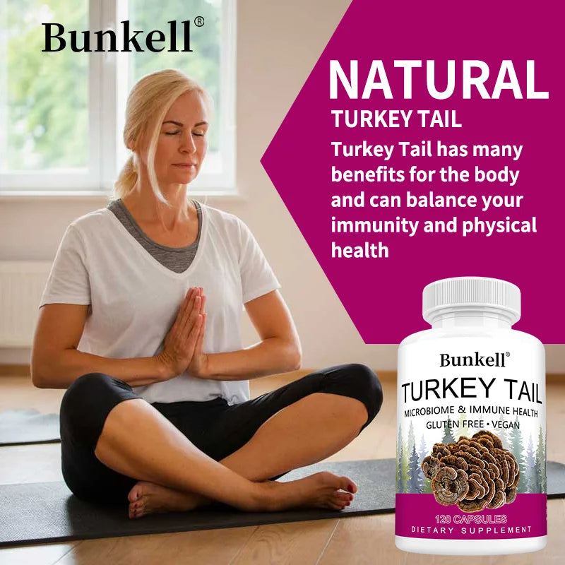 Turkey Tail Mushroom Capsules 850mg – Immune & Gut Health Mushroom Supplement Oasis Select
