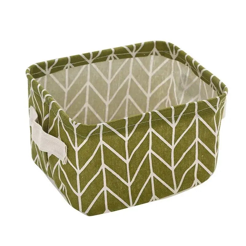 Linen Desktop Storage Basket Sundries Toy Storage Box Laundry Basket Underwear Cosmetic Organizer Office Stationery Organizer Oasis Select