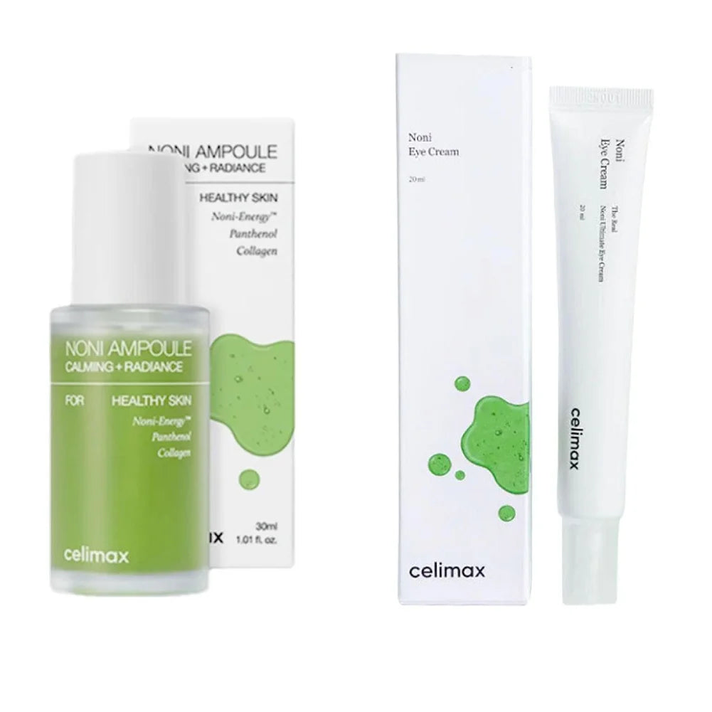 Celimax Noni Fruit Essence Noni Extract Energy Face Facial Skincare Set Korean Anti-Wrinkle Moisturizing Sooth Wrinkle Fine Line Oasis Select SET A