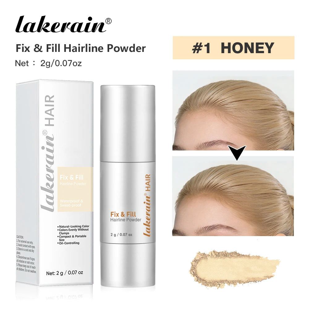 Lakerain Waterproof Hairline Powder – Sweat-Proof, Natural Color Hairline Powder Oasis Select 1HONEY