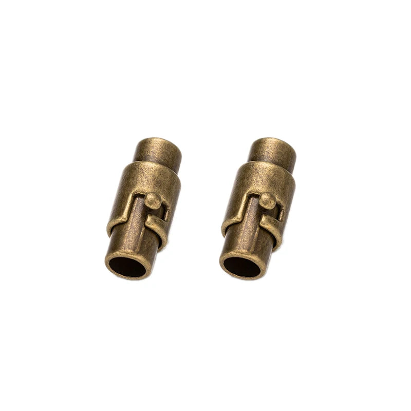 5Sets Leather Cord End Caps Magnetic Locking Clasps Closures Buckle for DIY Leather Bracelet Kumihimo Jewelry Making Supplies Oasis Select Antique Bronze 6mm Hole