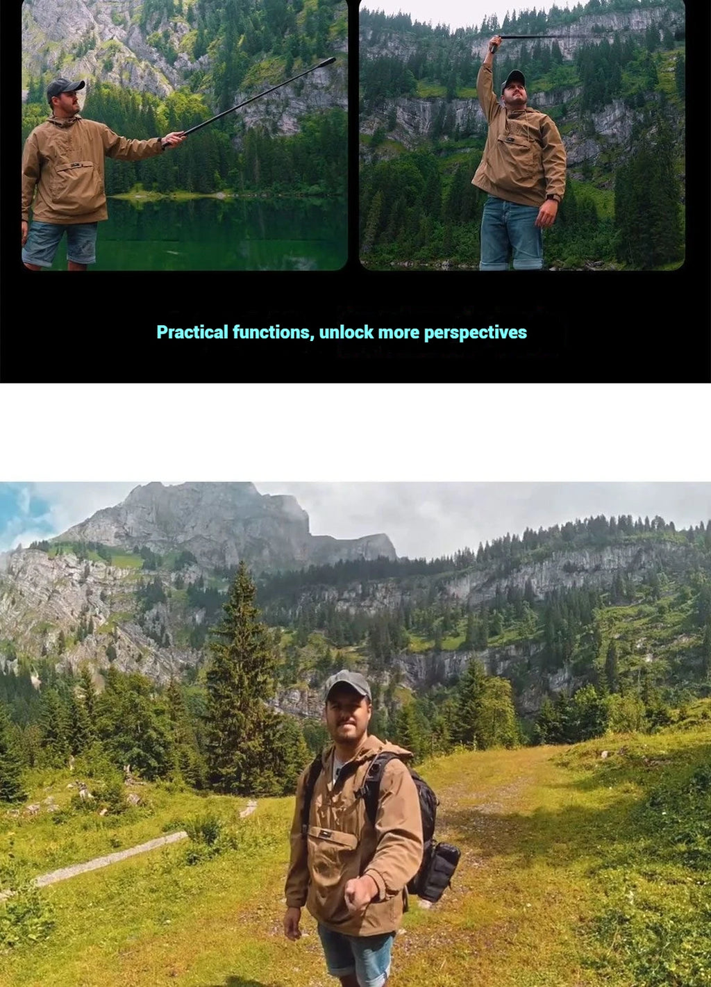 1.2m Invisible Selfie Stick Bullet Time Tripod for Insta360 & DJI