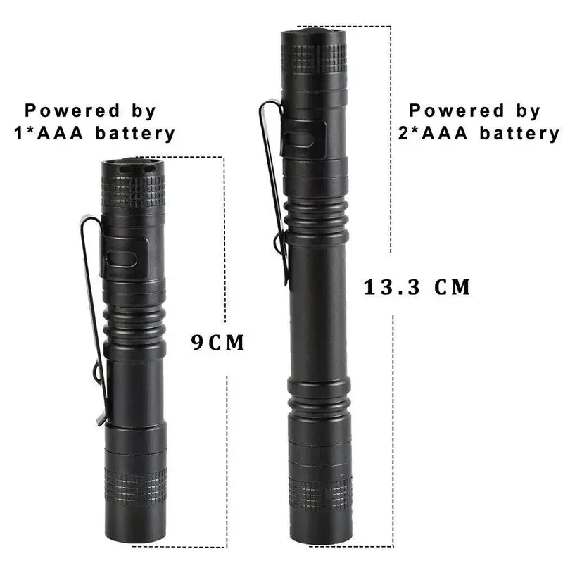 KDULIT Mini LED Flashlight Portable Pen Light Using AAA Battery Small Torch Outdoor Medical Emergency Lighting Lantern Oasis Select