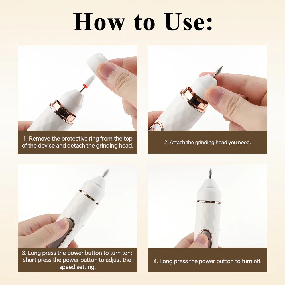 AFDEAL 2-in-1 Cordless Nail Drill & Electric Foot Callus Remover