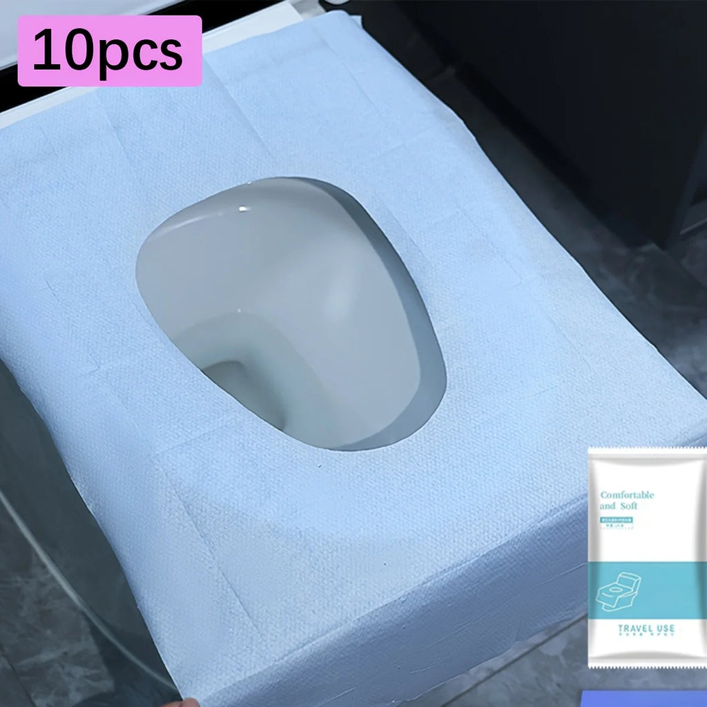 10/40/70 Pcs Disposable Toilet Seat Covers for Travel Public Bathrooms Airplane Hygiene Universal Fit All Ages Potty Training Oasis Select 10pcs blue