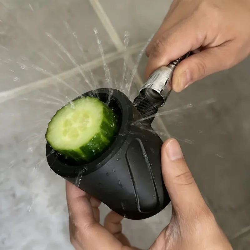 1PC 3D Printed Handheld Shower Head for Men High Pressure Spiral Nozzle Circular Massage Flushing Shower Head Accessories Oasis Select