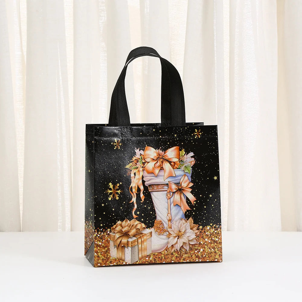 Christmas Non-Woven Gift Bag | Snowman & Xmas Tree Tote