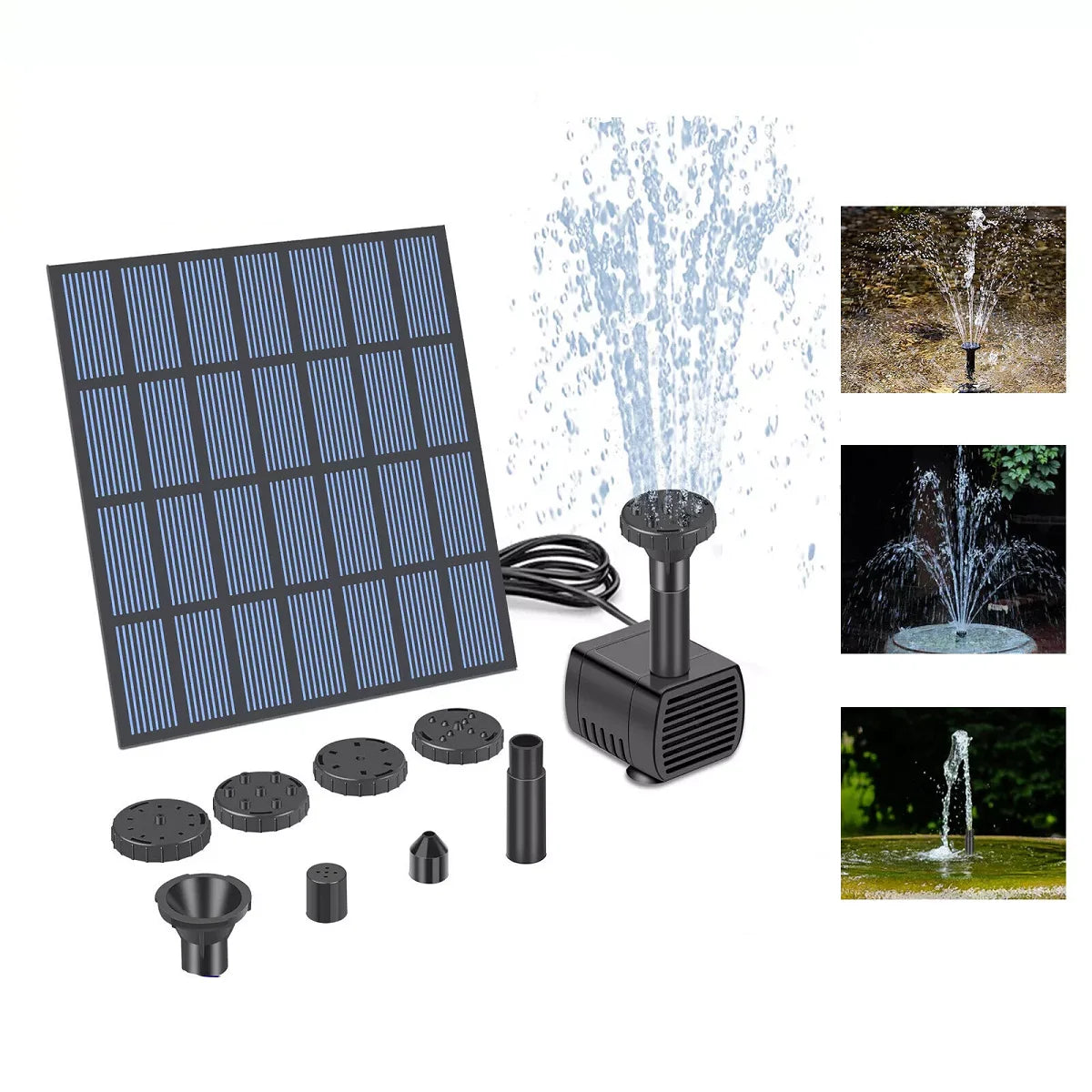 Solar Panel Powered Water Feature Pump Solar Powered Fountain Water Pump Solar Pond Pump for Garden Pool Pond Aquarium Fountain Oasis Select