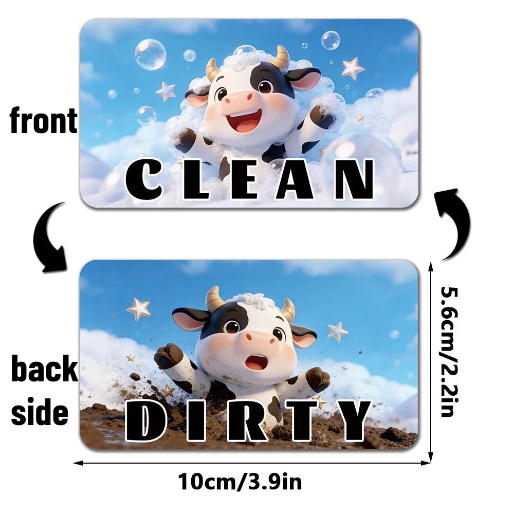 Kitchen Dishwasher Status Magnet Reversible Clean Dirty Sign Strong Magnetic Indicator Sticker for Household Use Oasis Select DWCT126