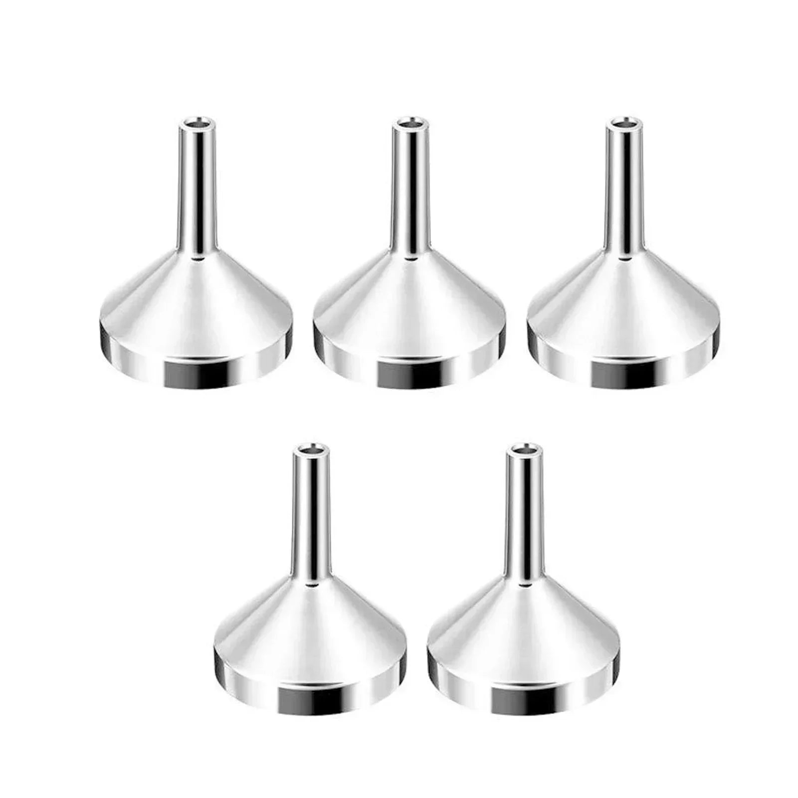 5/10Pcs Stainless Steel Mini Funnel Kitchen Oil Liquid Funnel with Detachable Filter Wide Mouth Funnel for Canning Kitchen Tool Oasis Select 5pcs