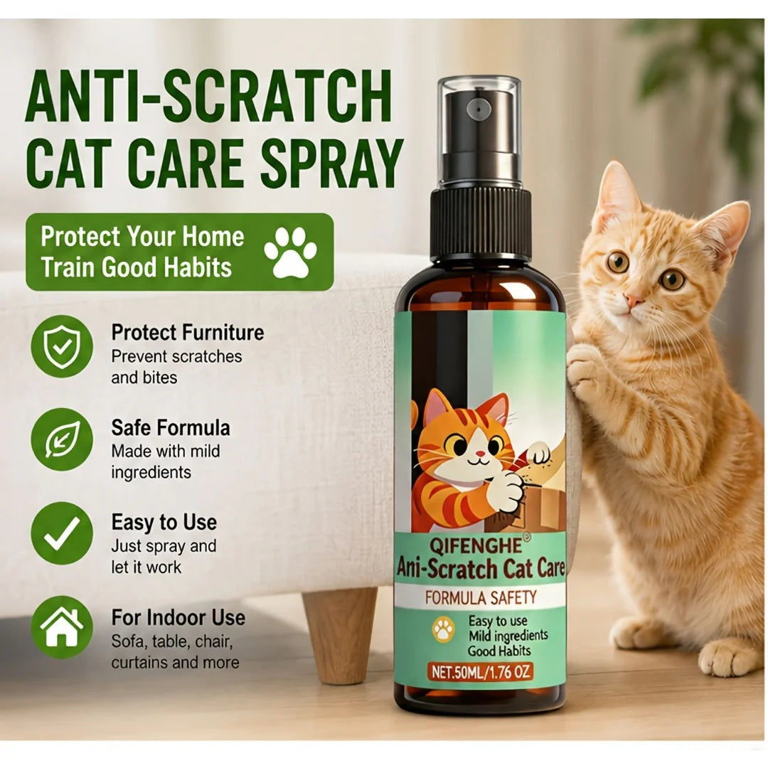 Fresh Scent Cat Anti-Scratch Deterrent Spray Safe Fast Drying Gentle Formula for Scratch Prevention And Training Protection Oasis Select
