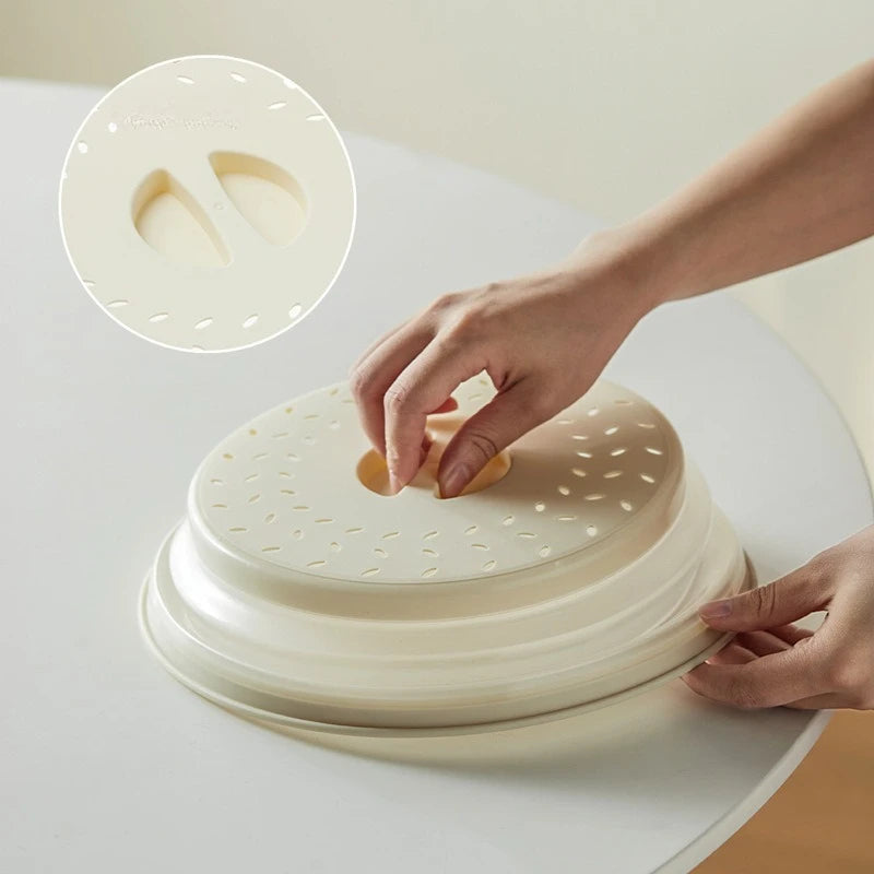 Foldable Microwave Splatter Cover Silicone Fresh-keeping Heating Cover Oil-proof Splash-proof Cover with Hook Color Cooking Lids Oasis Select