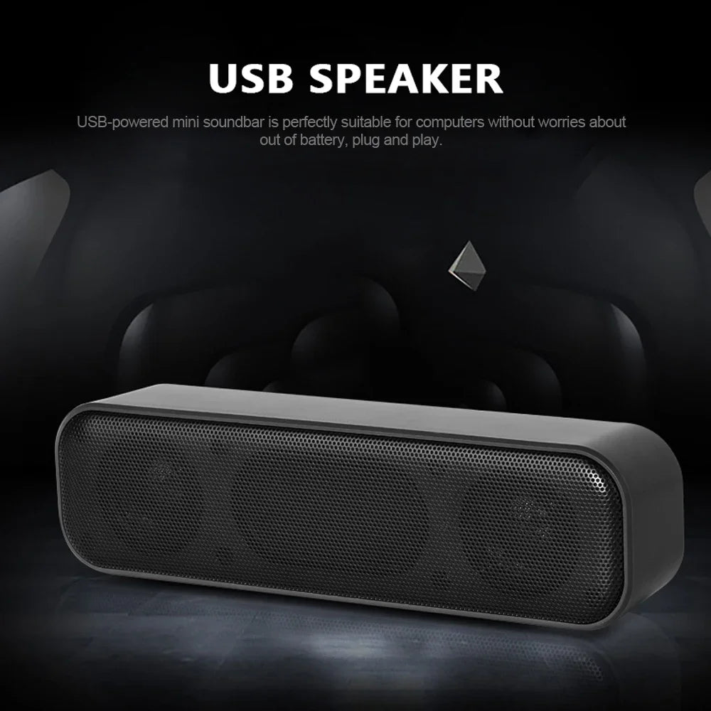 AyeBeau USB Wired Desktop Soundbar Speaker 6W – PC, Laptop & TV
