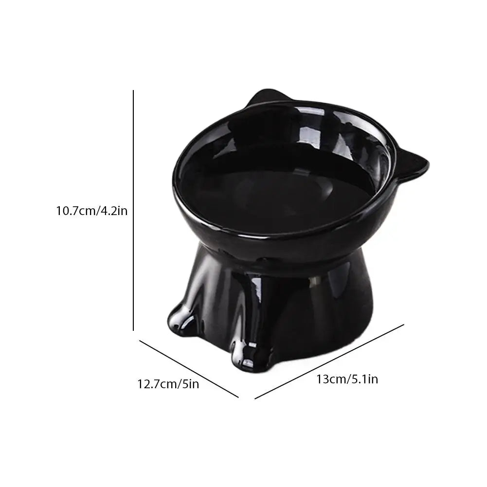 New cat bowl with long ears and high feet bowl with cat and dog neck protection and anti-overturning plastic raised pet bowl Oasis Select