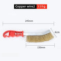 1pc Wire Brushe Brass Plated Steel Wire Stainless Steel Wire Brush Grill Cleaner BBQ Grill Steel Wire Brush Cleaning Tools Oasis Select Copper wire2