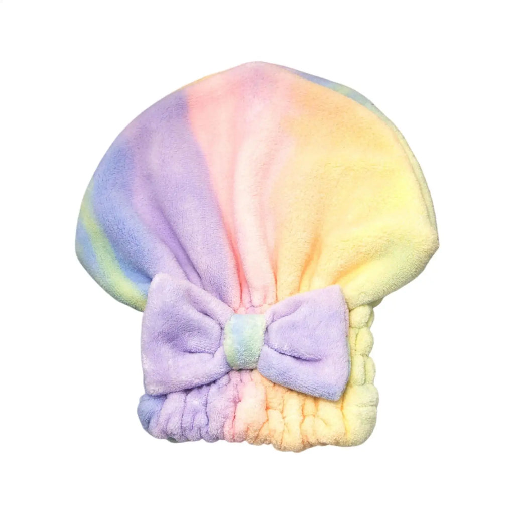 Microfiber Hair Drying Towels Head Wrap with Bow-Knot Shower Cap Hair Turban HairWrap Bath Cap for Curly Long Wet Hair Gift Oasis Select