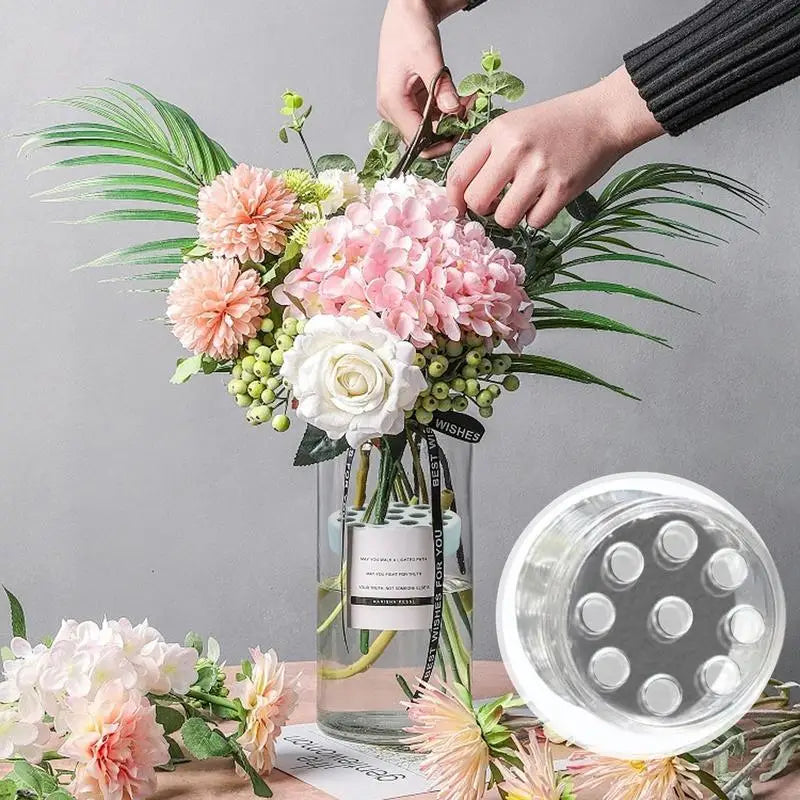 Spiral Ikebana Stem Holder for Vases Clear Flower Arrangement Holder Floral Art Accessory Table Centerpiece for Home Decoration Oasis Select