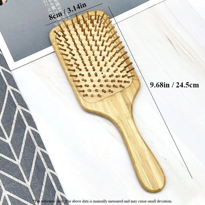 Bamboo Air Cushion Paddle Comb – Smooth & Tangle-Free Hair Bamboo Paddle Comb Oasis Select