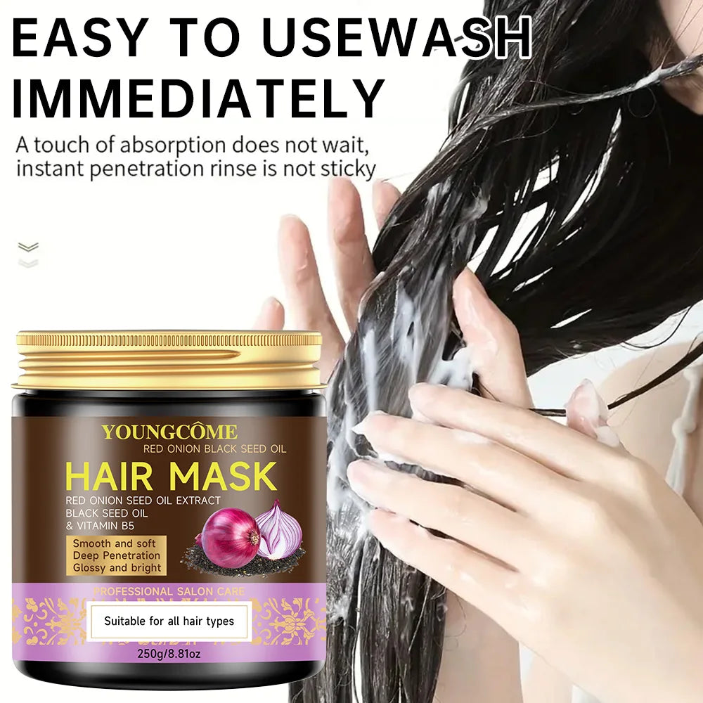 Red Onion & Black Seed Oil Hair Mask – Keratin & Argan Oil