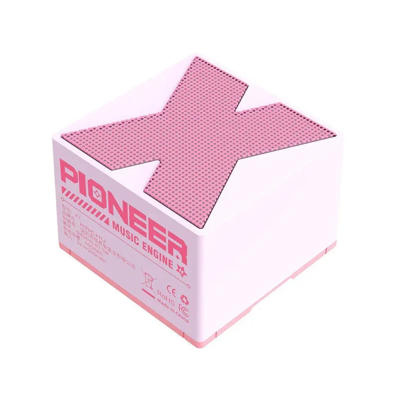 X1 mini speaker wireless Bluetooth 5.3 portable audio full-range sound USB rechargeable HiFi player for laptop PC loudspeaker Oasis Select pink