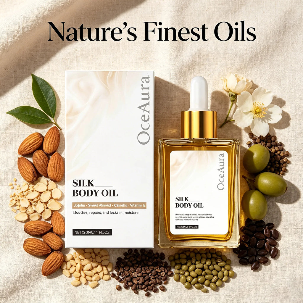OceAura Silk Body Oil – Hydrating Dry Oil for Smooth Skin Body Moisturizer Oil Oasis Select