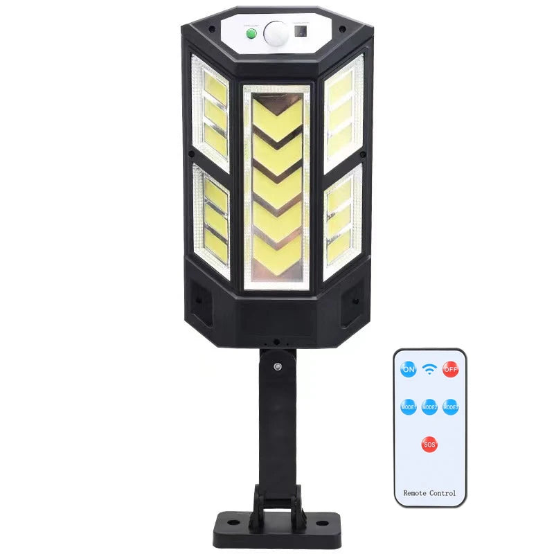 Newest 6000lm Outdoor Solar LED Lamp Super Bright Solar Street Light With Motion Sensor Remote Control Garden Lights Waterproof Oasis Select 249 COB