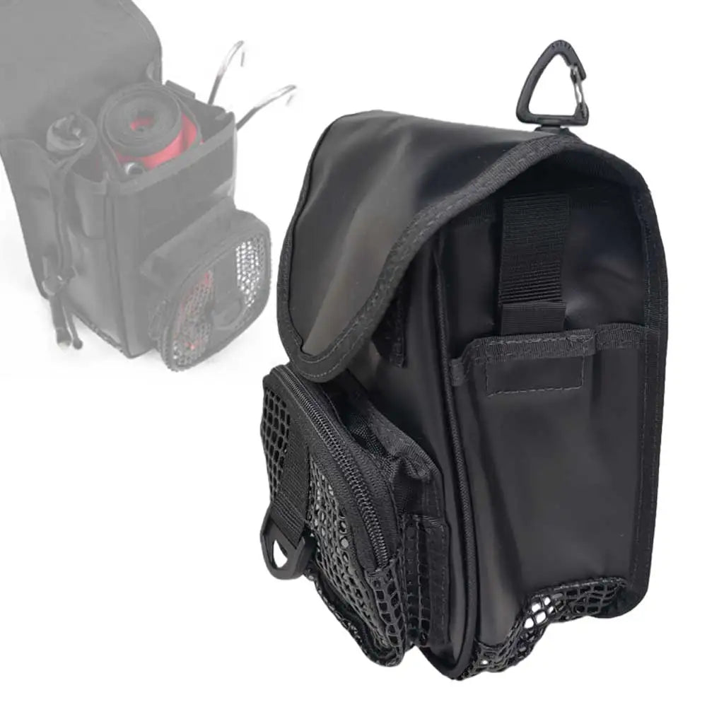 Diving Mesh Waist Pouch for Sidemount BCD Compact Underwater Organizer for Dive Light Inflatable Marker Line Reel Streamer Hook Oasis Select black