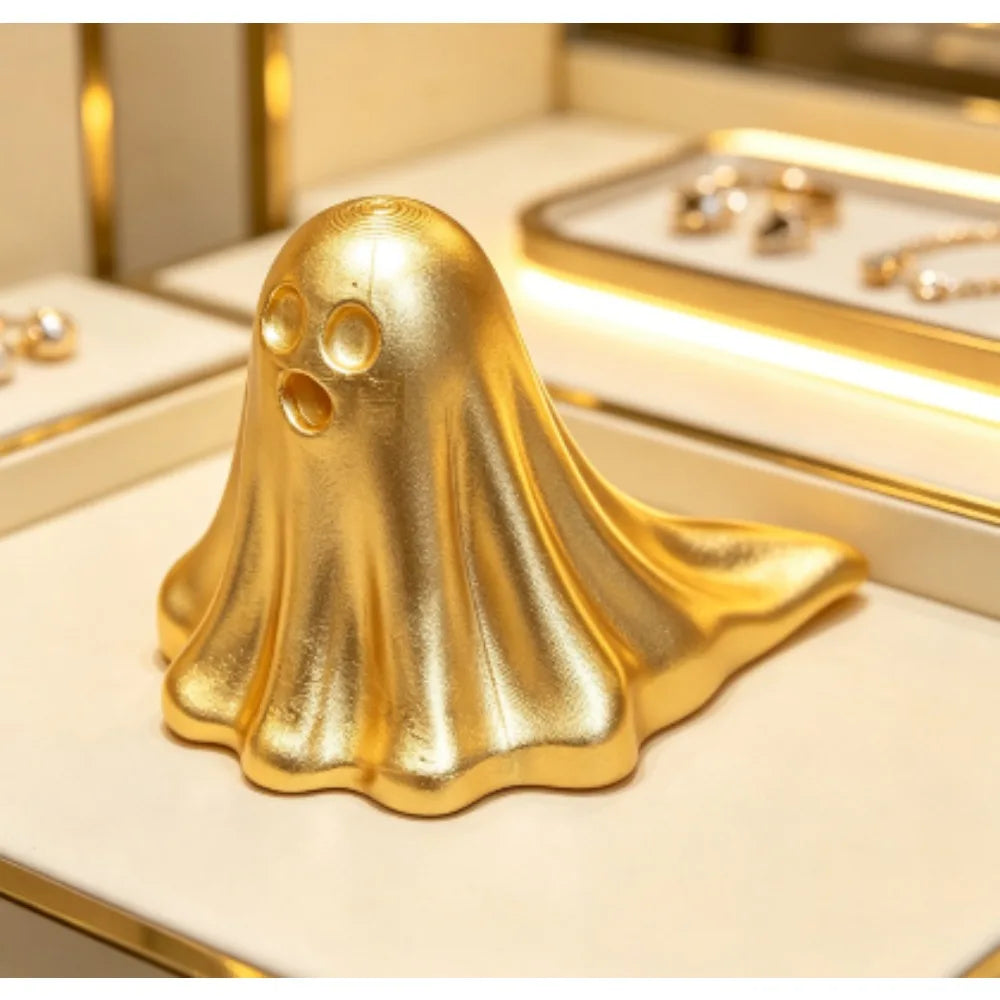 Cute Ghost Door Stopper 3DPrinted Cute Spooky Door Gap Ghost Figurine Halloween Decor Gothic Home Desktop Ornament Creative Gift Oasis Select
