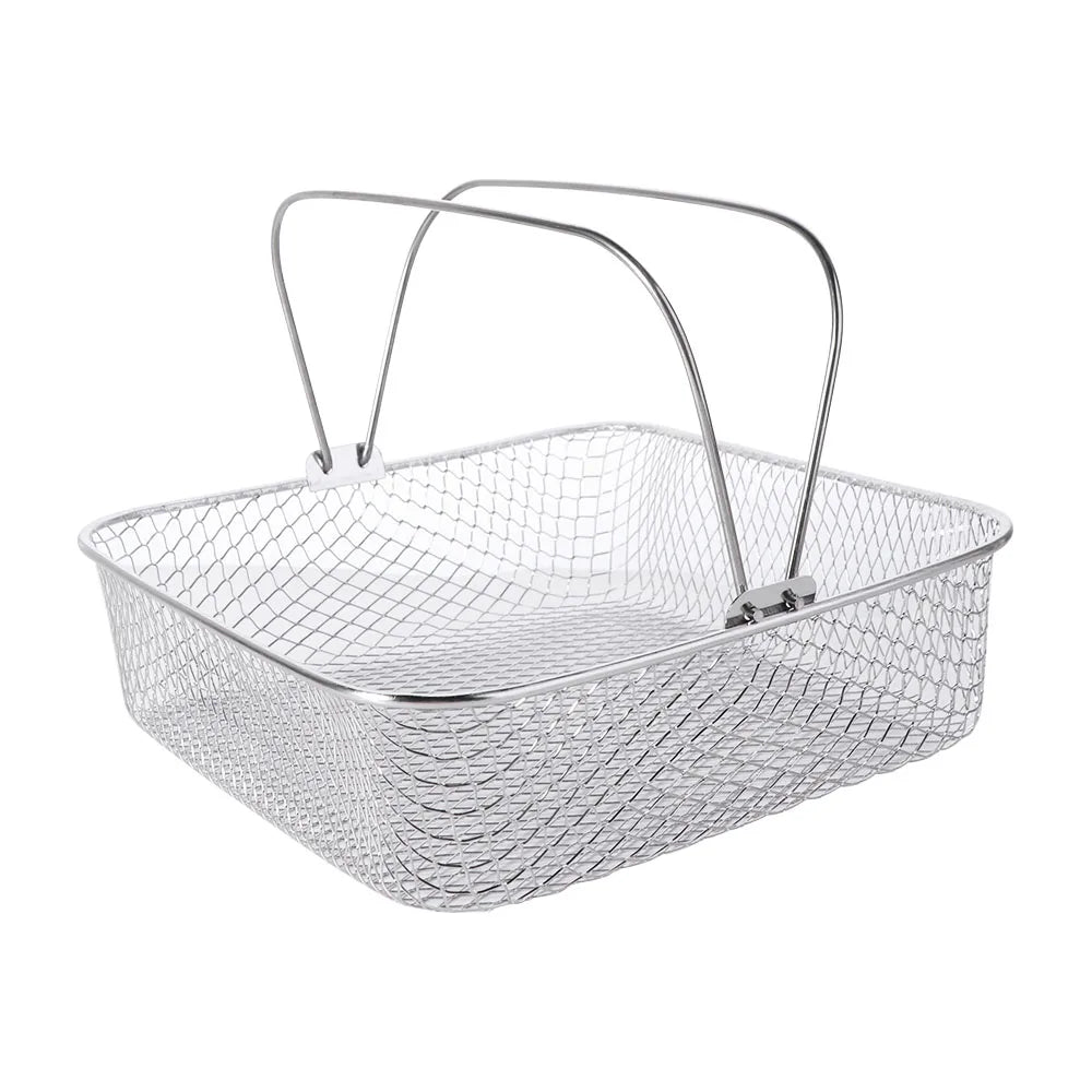 Stainless Steel Air Fryer Basket & Baking Tray with Handles
