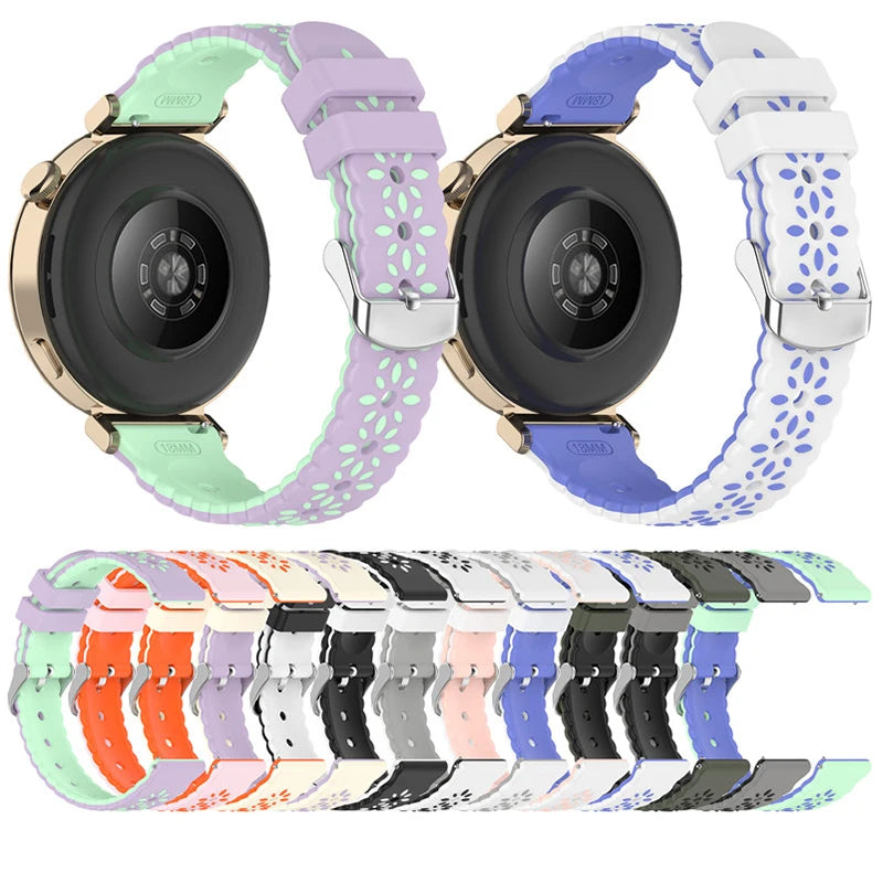 Silicone Watch Band 18mm 20mm – Huawei GT5, Samsung Galaxy Smartwatch Strap Oasis Select