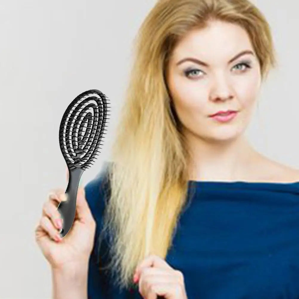 Hair Massage Comb Bristle Nylon Hairbrush Curly Detangle Hair Brush for Salon Hairdressing Tools Oasis Select