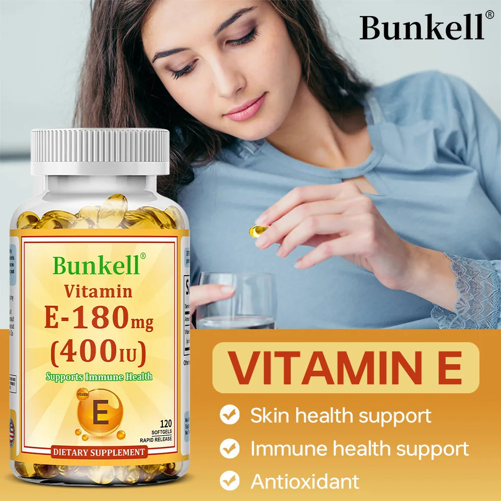 Vitamin E 400 IU Softgels – Antioxidant, Skin & Immune Support Vitamin E Supplement Oasis Select