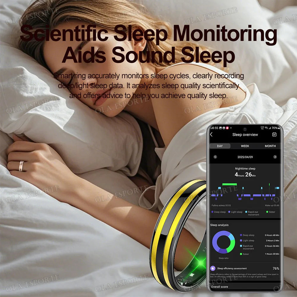 Smart Ring – Heart Rate, SpO2 & Sleep Monitor | Waterproof