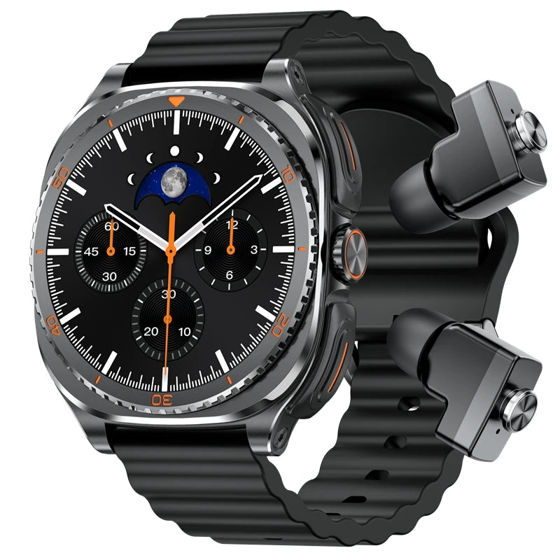 2-in-1 Smart Watch & TWS Earbuds | Fitness Heart Rate Monitor