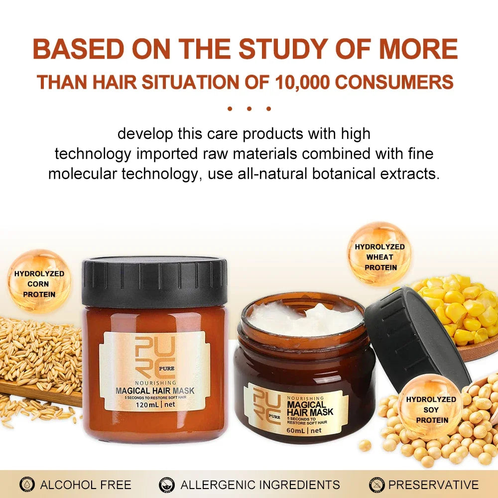 PURC 5-Second Keratin Hair Mask – Frizz Repair & Argan Oil Keratin Hair Mask Oasis Select