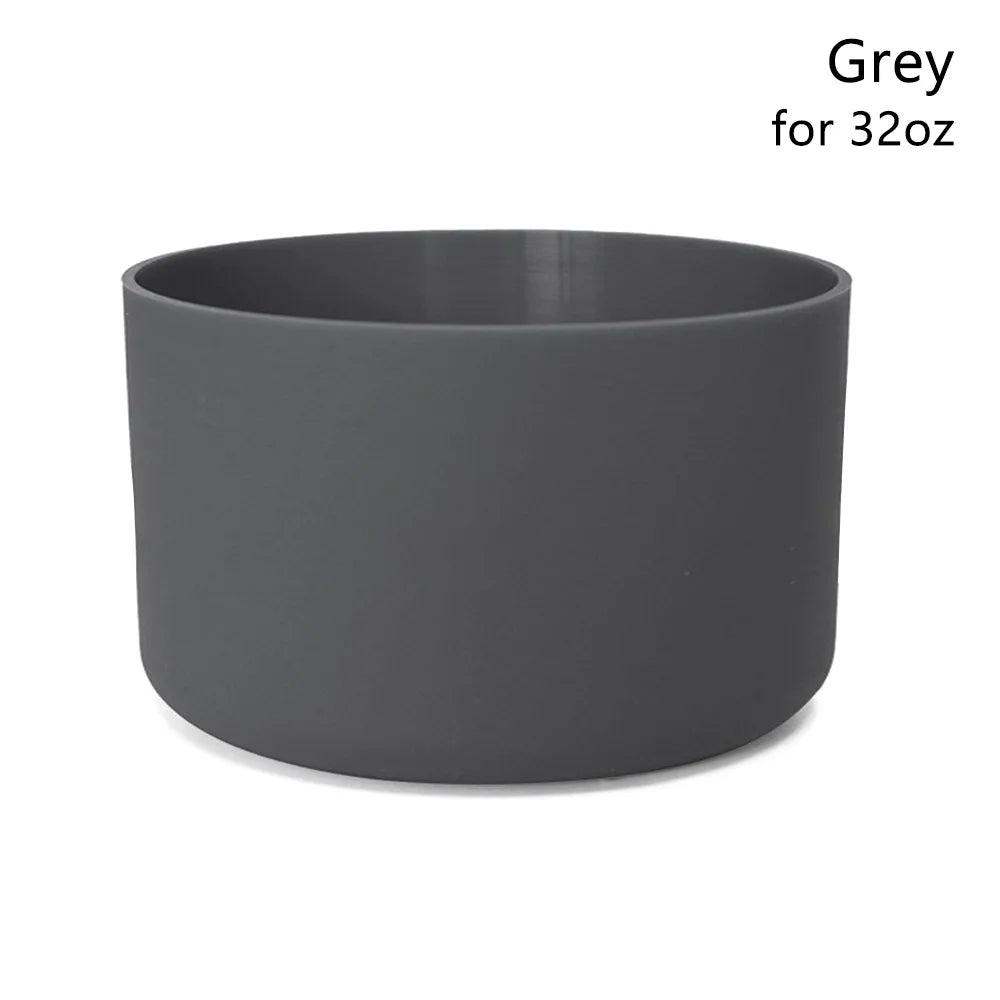 1Pcs New Anti-Slip Silicone Boot Protective Soft Bottle Bottom Base Colorful Cup Sleeve for Owala 24oz 32oz 40oz Oasis Select grey for 32oz