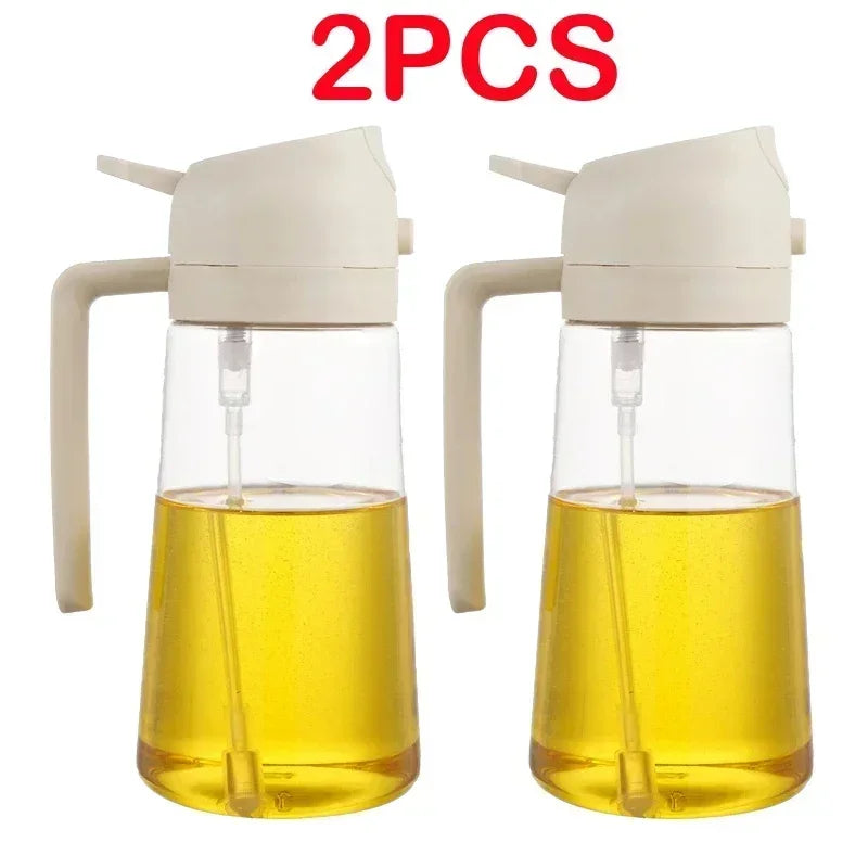 Olive Spray Dispenser Oil Dispenser Bottle for One Kitchen Oil Spray Oil Polisher Bottle Kitchen Storage for Camping Bbq Baking Oasis Select 2PC-White-Plastic