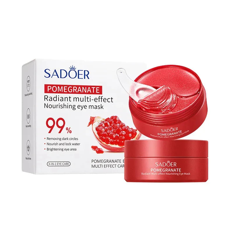 SADOER Red Pomegranate Eye Patches 60pcs – Moisturizing Mask Eye Mask Patches Oasis Select