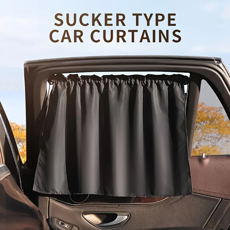 Black Suction Cup Curtain UV Protection Universal Side Window Car Window Sunshade Cover for Kid Baby Children Sunshade Summer Oasis Select