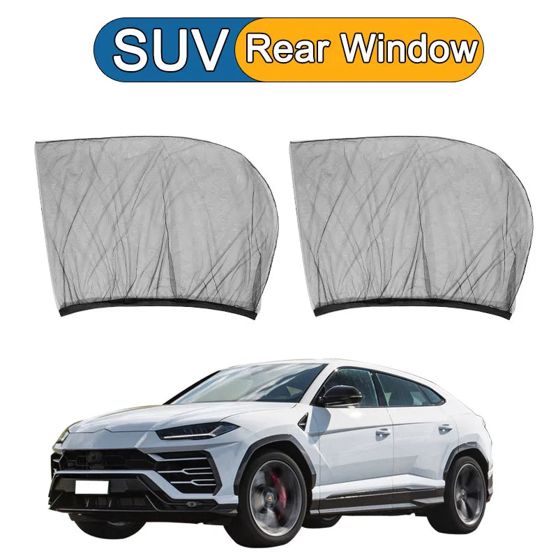 New Car Sunshade Curtains Anti-UV Side Window Shades Car Curtains Nti-mosquito Mesh Net Protection Repellent Auto Accessories Oasis Select SUV-rear window
