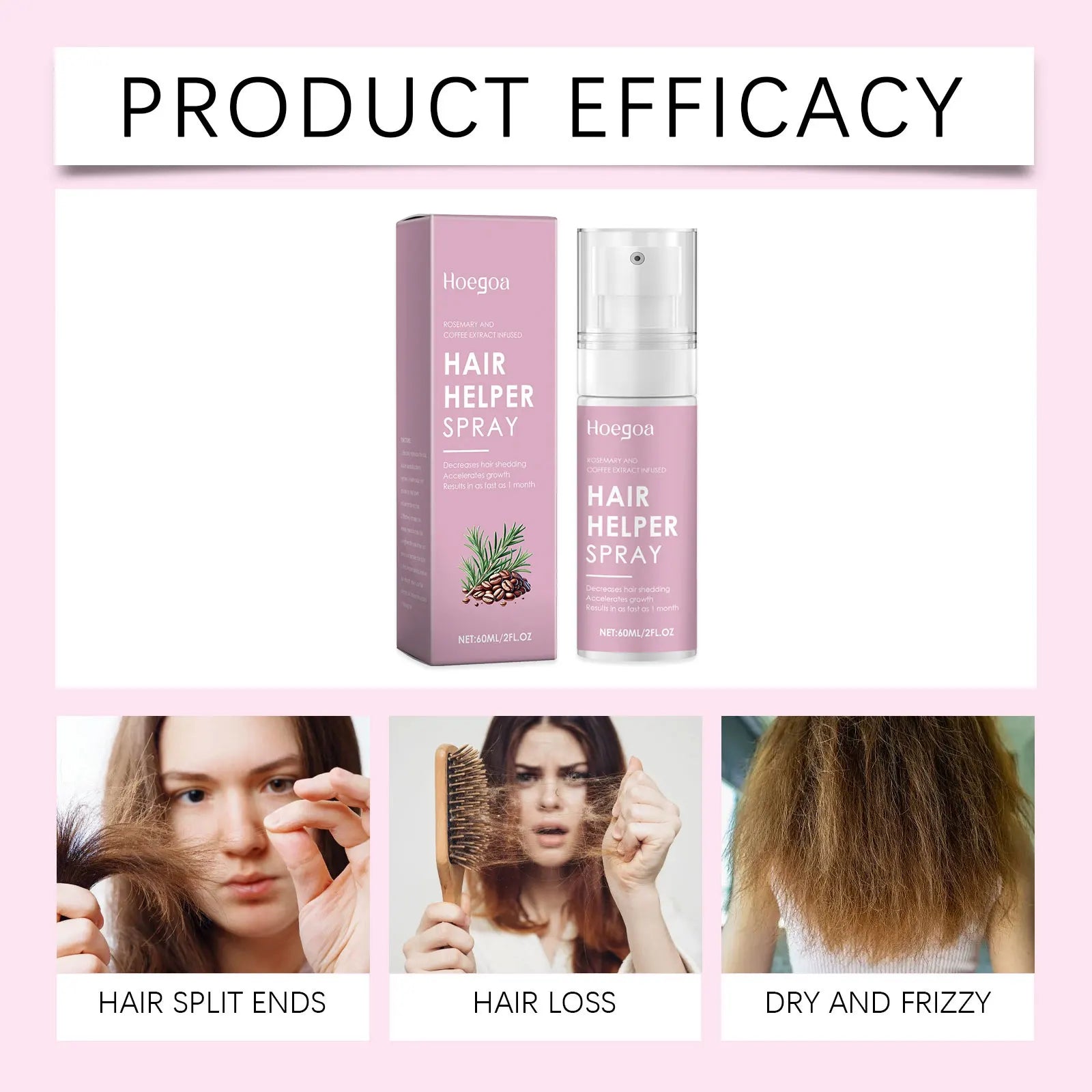 Rosemary Hair Nourishing Spray Strengthen Growth Repair Scalp Damage Keep Shiny Restore Soft For Curly Hair Care Essential Oils Oasis Select