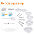 Tuya Smart Home 2/4/6pcs Kit 1M 2M Neon LED Strip Wall Decor Light WIFI APP Control Dimmable 24V COB Neon Adhesive Closet Lamp Oasis Select 6pcs Neon LED Strip 1M White|EU Plug