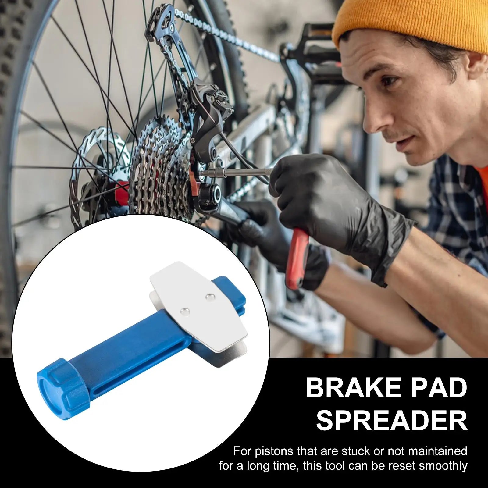 Bike Disc Brake Pad Spreader Bicycle Part Repair Reset Tool Hydraulic Brake Piston Maintenance for Men Women Beginners Hobbyists Oasis Select