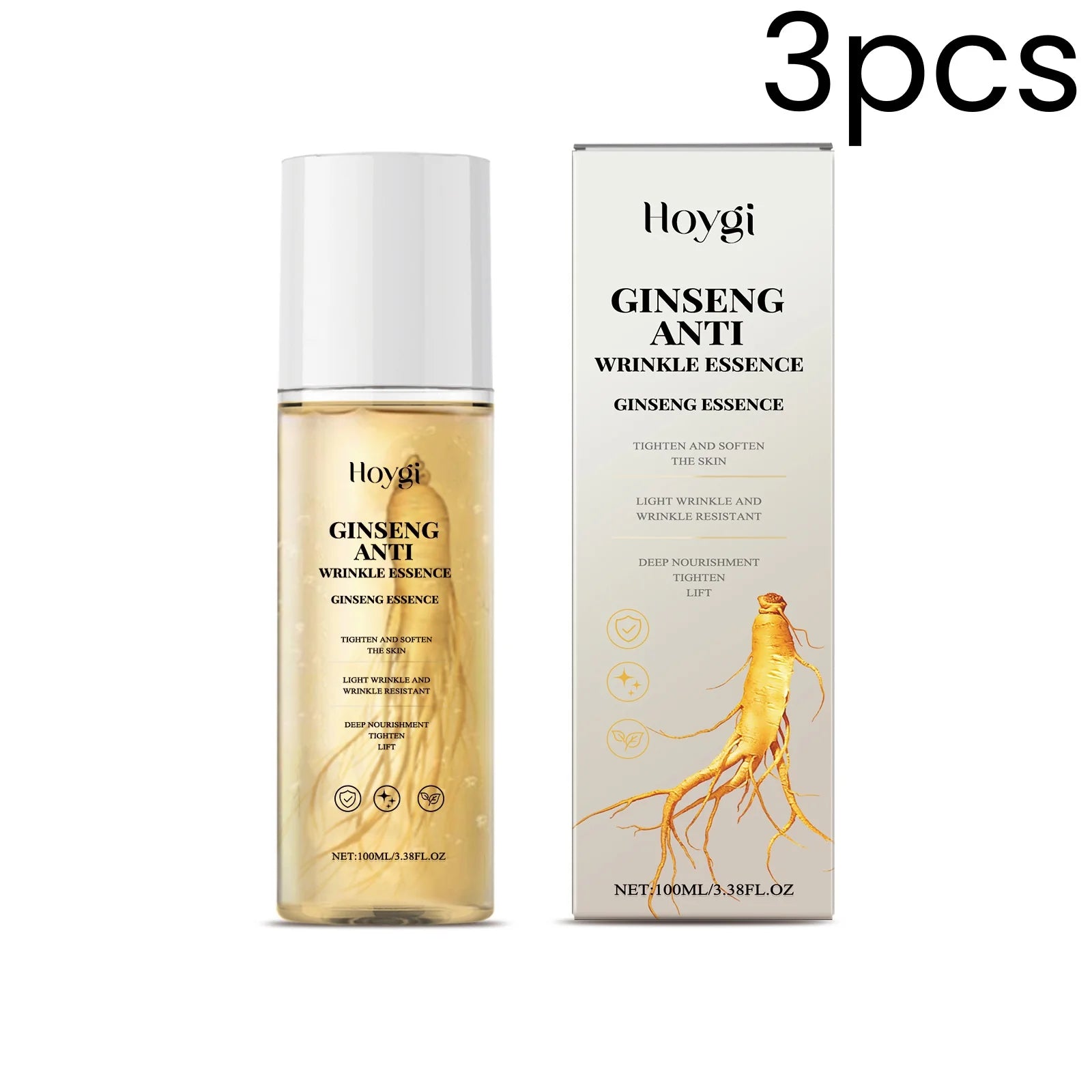 Hoygi Ginseng Anti-Wrinkle Face Serum 100ml – Moisturizing Ginseng Face Serum Oasis Select 3pcs