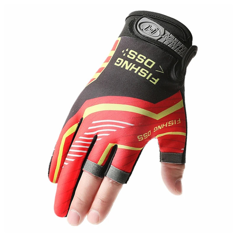 Hot Sale Hot Sale Fishing Gloves, Fishing Routes, Sun Protection, Anti Slip, Ice Silk Breathable Thin Gloves Oasis Select red
