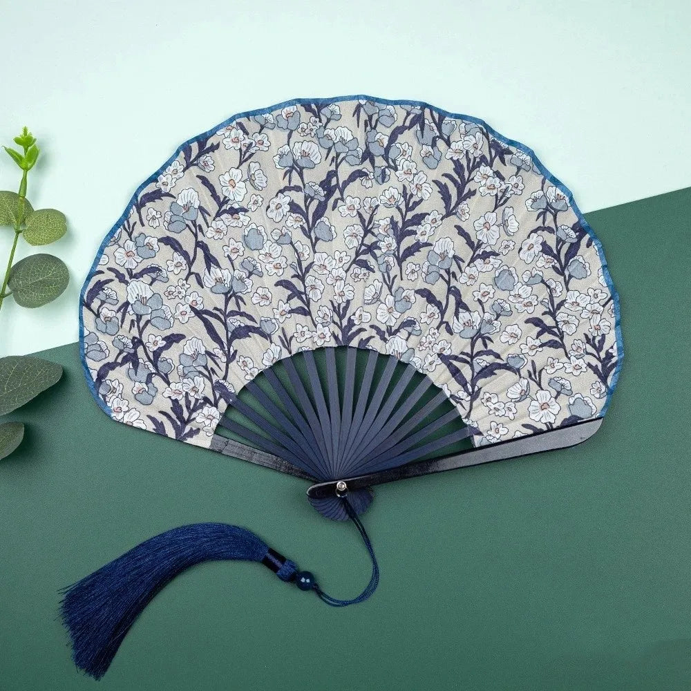 Decorative Retro Mini Shell Fan Lightweight Portable Chinese Style Fan with Tassel Handheld Fan Party Oasis Select Style 10