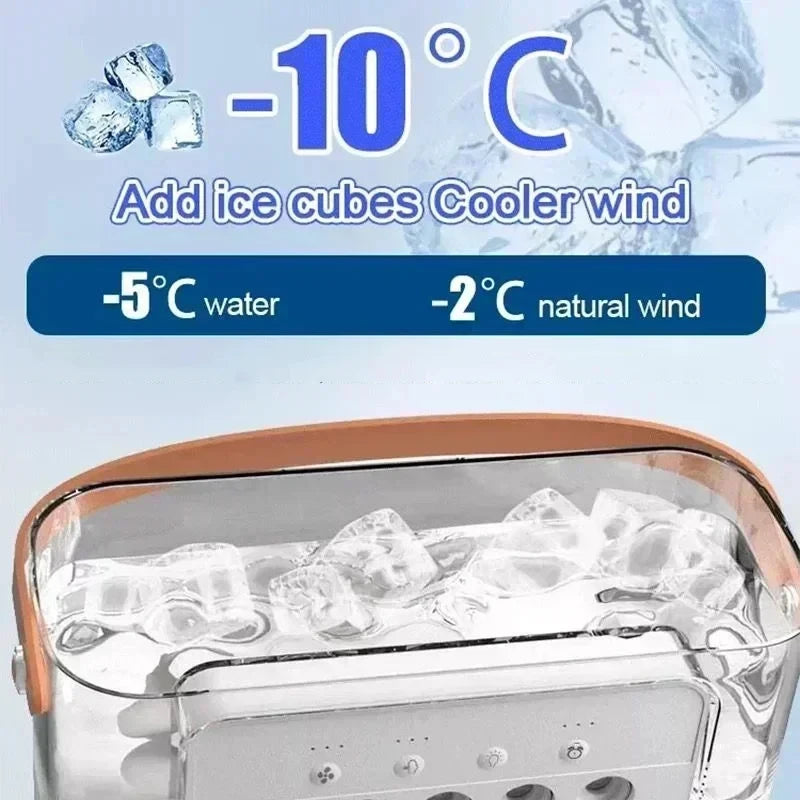 3-in-1 Portable Air Cooler Fan with Humidifier & LED Light