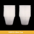100pcs New 30ml Graduated Plastic Mix Cups Universal Measuring Paint Tray for Airbrush Painting DIY Art Craft Model Hobby Tool Oasis Select 100pcs